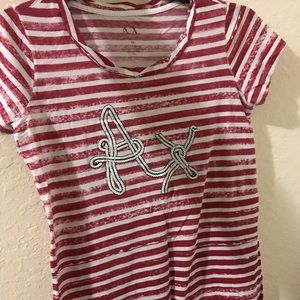 Red and white striped shirt